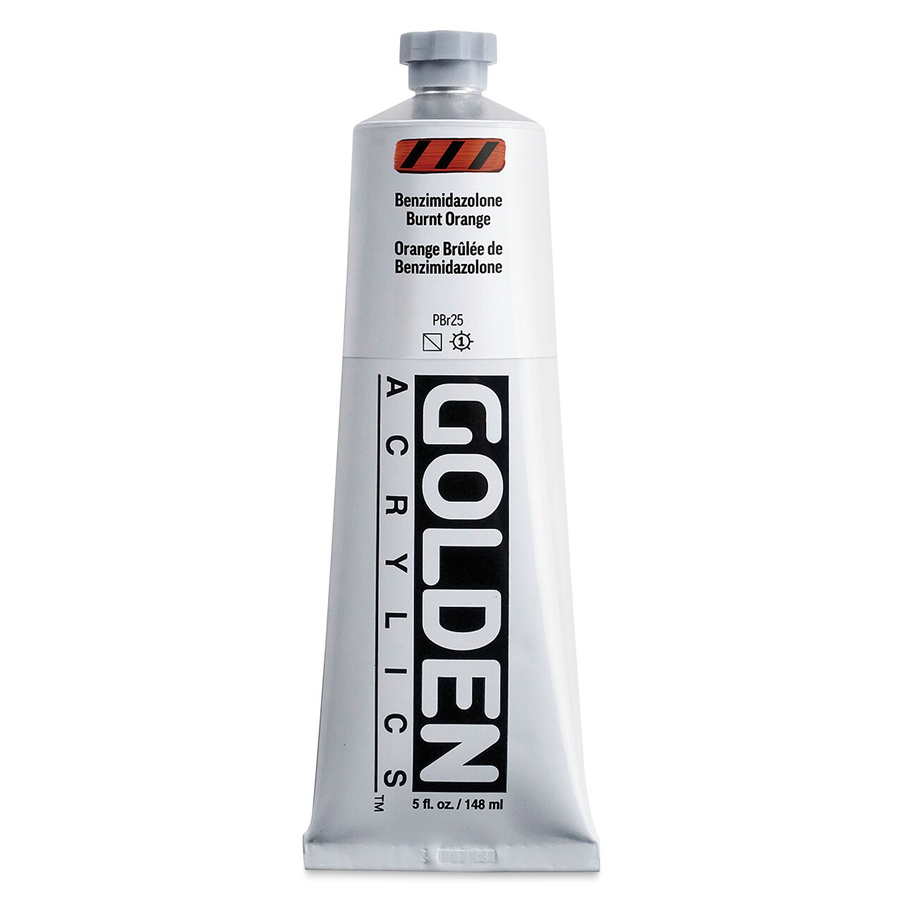 Golden Heavy Body Acrylic Paint - Benzimidazolone Burnt Orange, 5 oz Tube